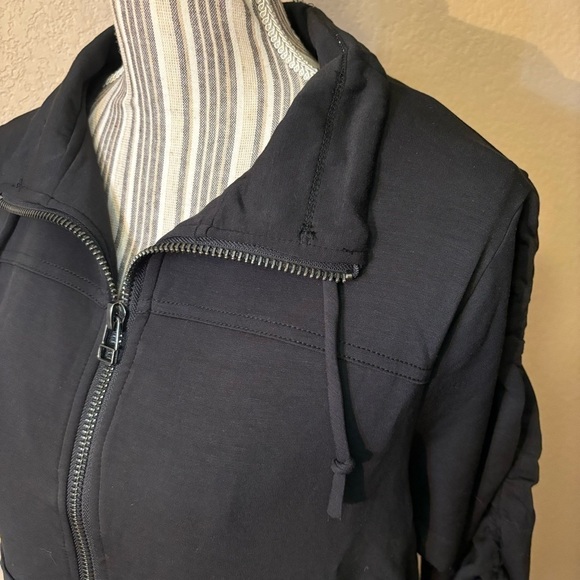NWT Democracy Jacket Medium Black Soft Stretchy Steel-tone Zippers Pullstrings - Picture 10 of 16
